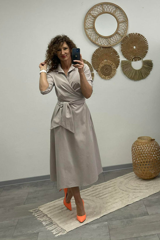 IRCSI - Átkötős ruha. Bézs