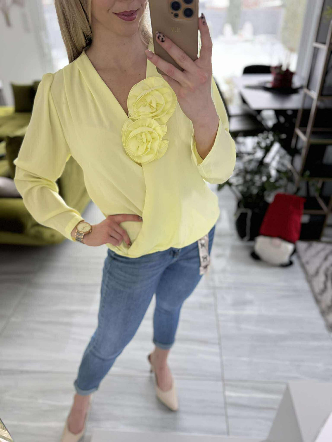 STAR - Lapolt blúz. Sárga