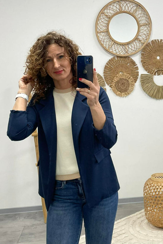 TRENDY - Női blézer. Sötét kék