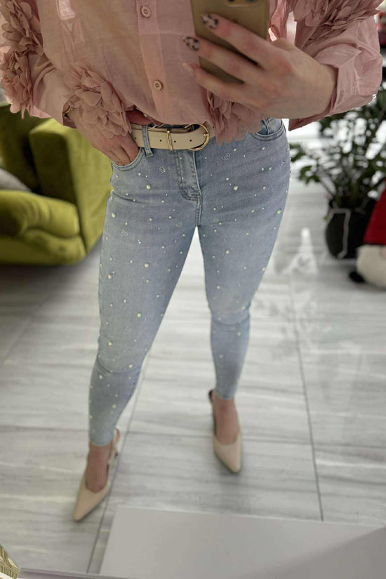 Gyöngyös - Világos Push-up Farmer nadrág.