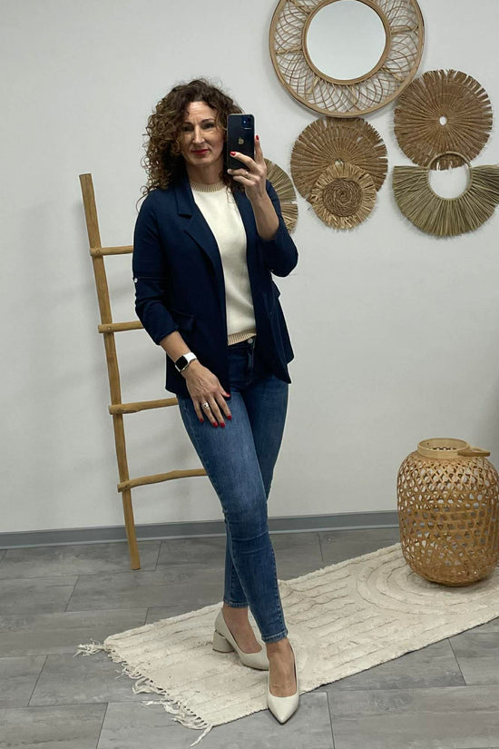 TRENDY - Női blézer. Sötét kék