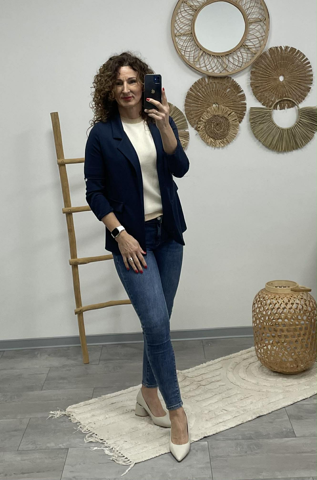 TRENDY - Női blézer. Sötét kék