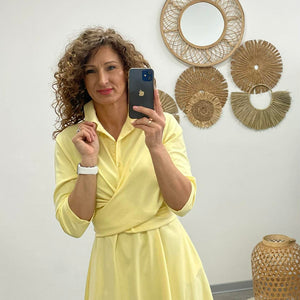 Ircsi - Átkötős ruha. Sárga