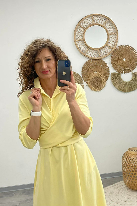 Ircsi - Átkötős ruha. Sárga