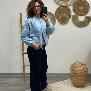 ZSAKLIN - Zsinór hímzett kabát. Baba kék