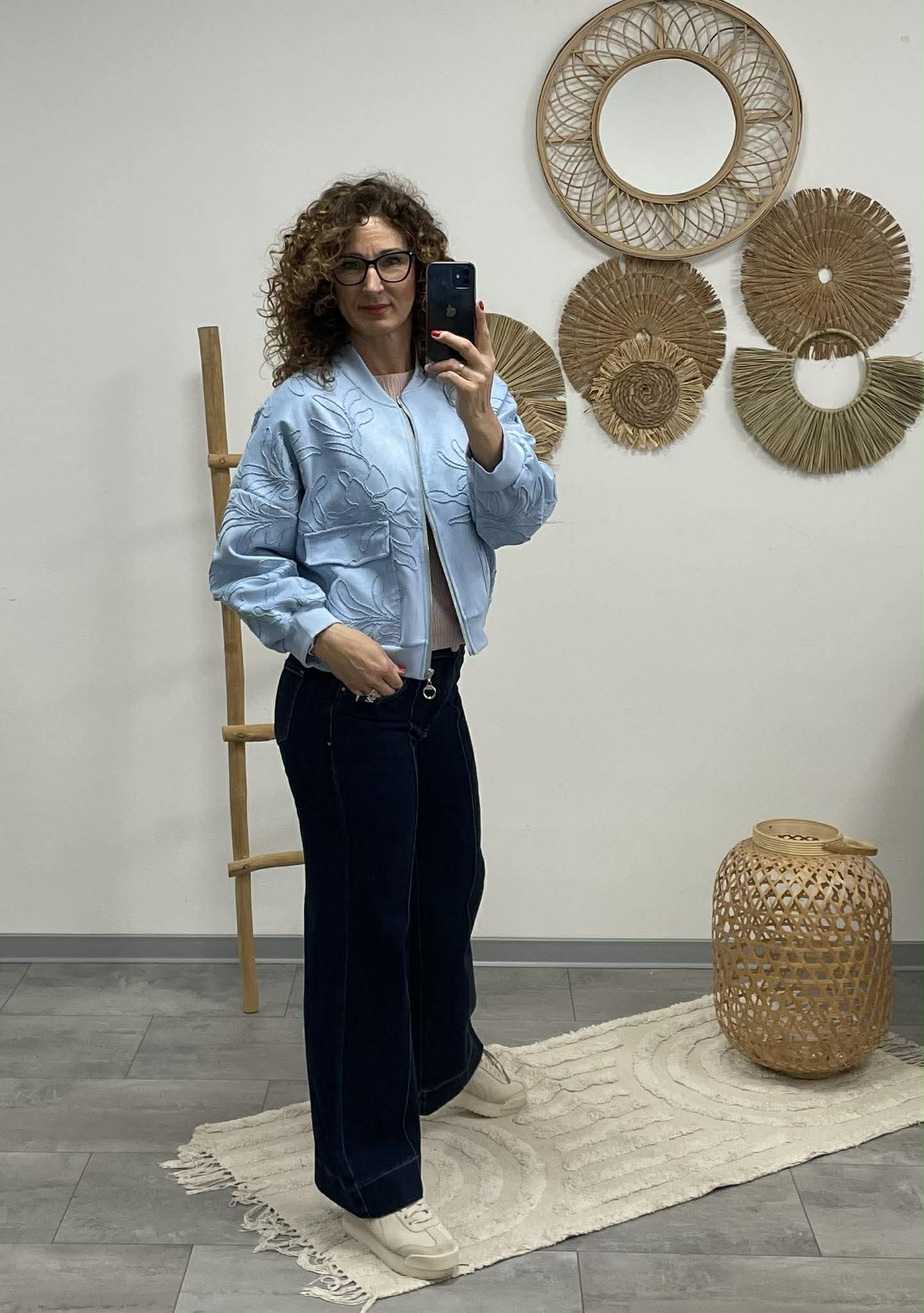 ZSAKLIN - Zsinór hímzett kabát. Baba kék