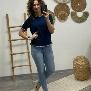 NAVY - Kötött felső. Sötétkék