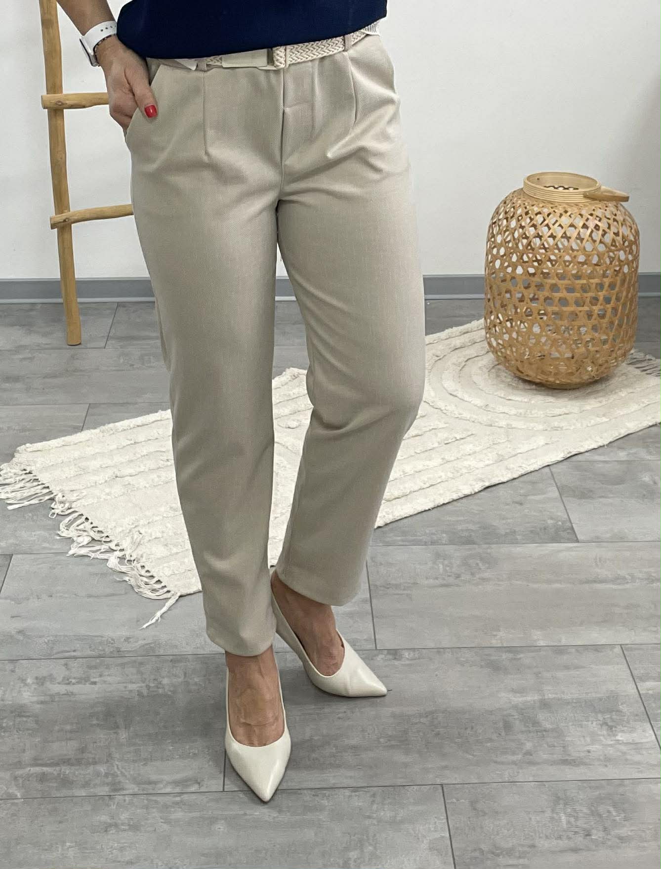 LCK - Gumis derekú nadrág. Világos bézs