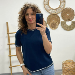 NAVY - Kötött felső. Sötétkék