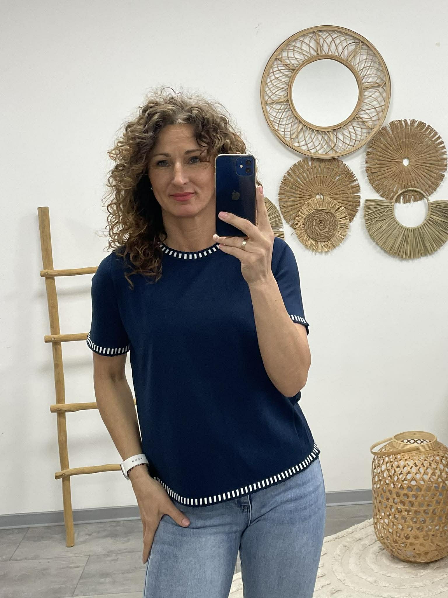 NAVY - Kötött felső. Sötétkék