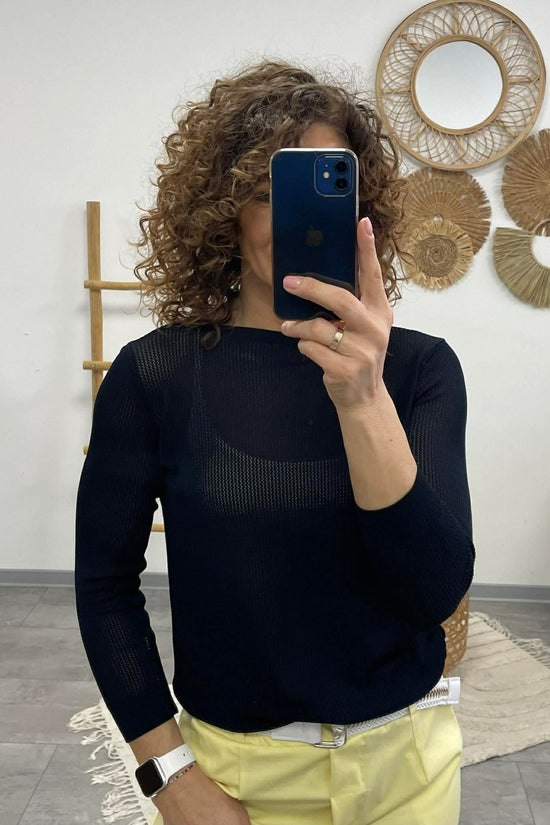 JONA - Kötött felső Sötétkék