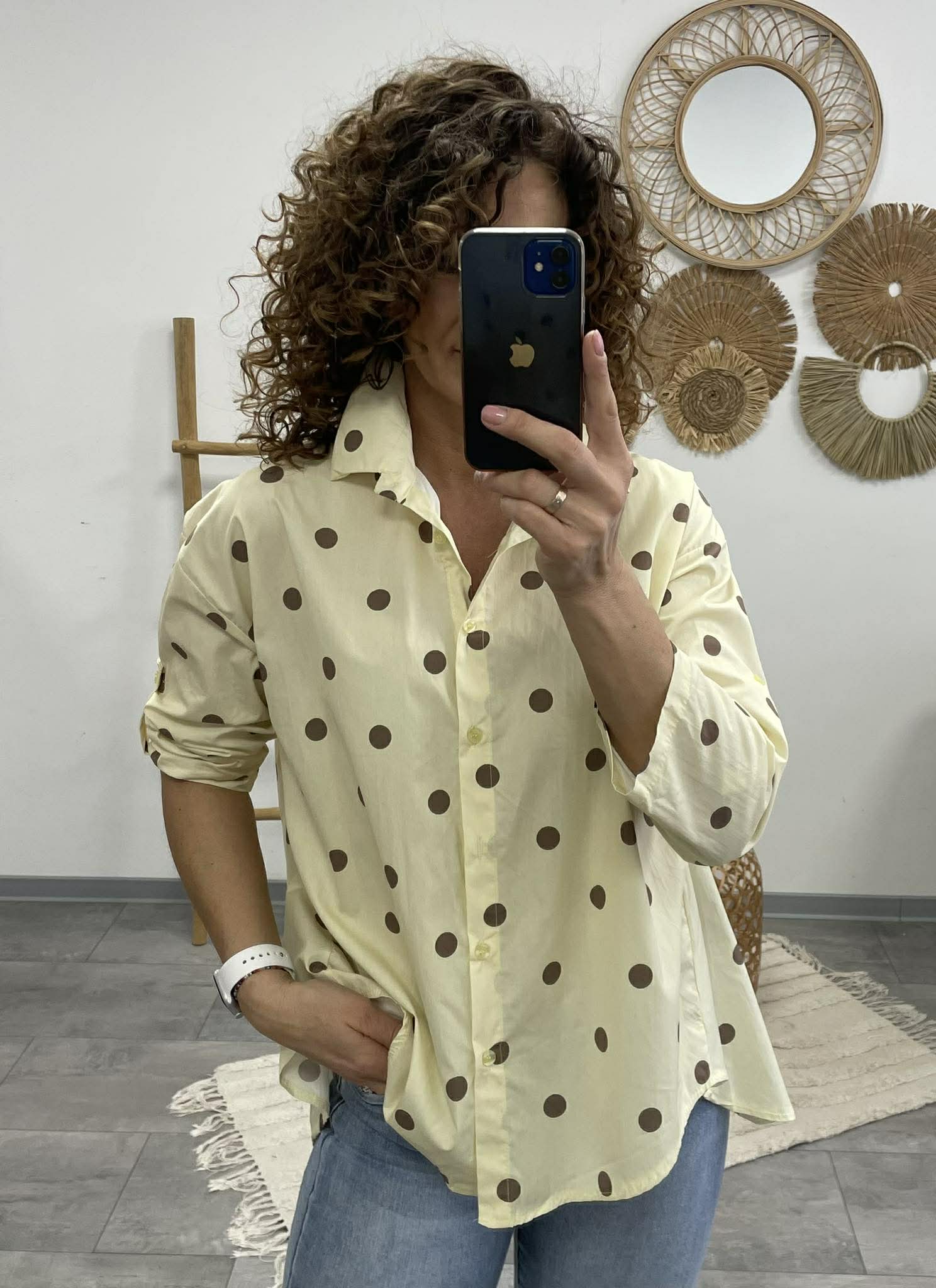 PÖTTY - Vászon ing. Sárga