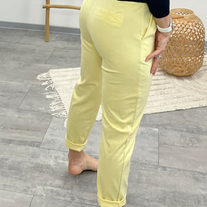 LCK - Gumis derekú laza nadrág. Sárga