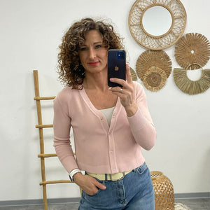 Jona II - Kötött kardigán. Rózsaszín