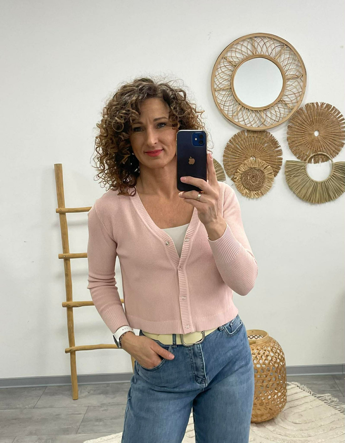 Jona II - Kötött kardigán. Rózsaszín