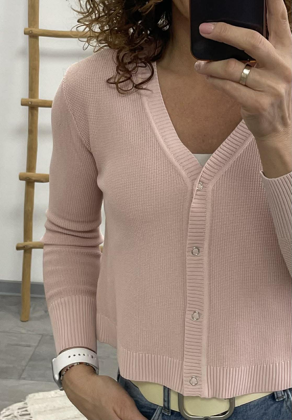 Jona II - Kötött kardigán. Rózsaszín