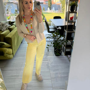 JONA II - Kötött kardigán. Világosbézs