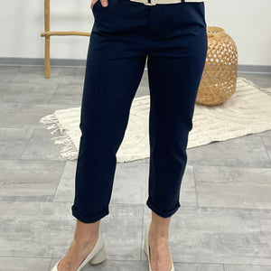 LCK - Gumis derekú laza nadrág. Sötétkék