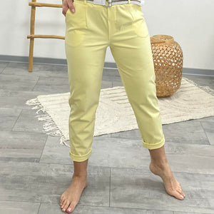 LCK - Gumis derekú laza nadrág. Sárga