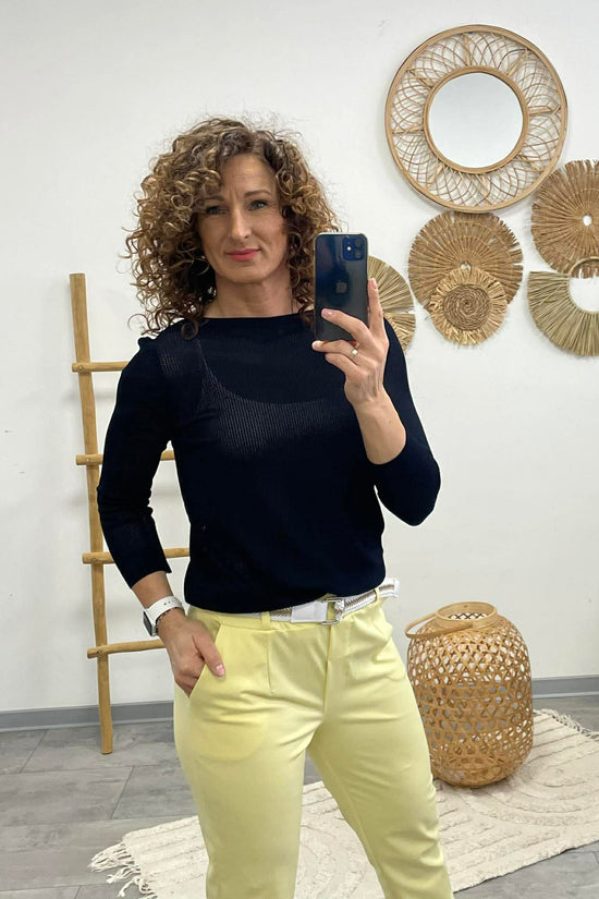 JONA - Kötött felső Sötétkék