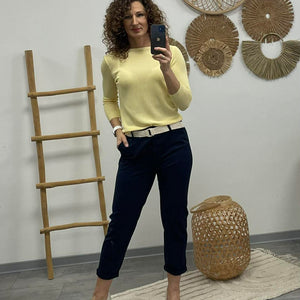 LCK - Gumis derekú laza nadrág. Sötétkék