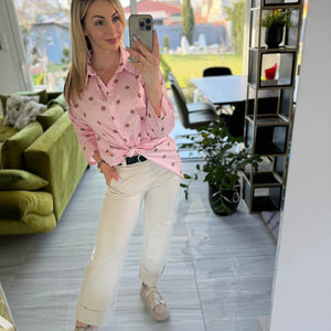 PÖTTY - Vászon ing. Rózsaszín