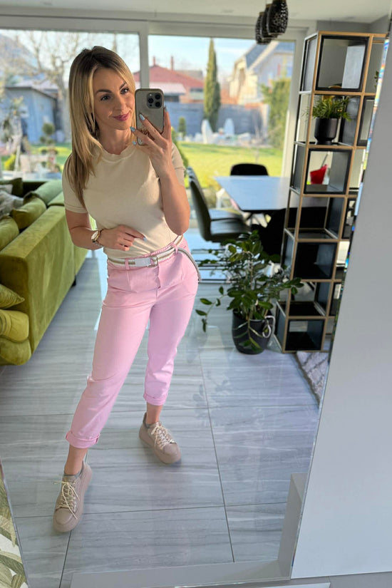 LCK . Gumis derekú laza nadrág. Rózsaszín