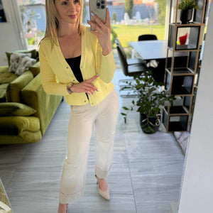 JONA II - Kötött kardigán. Sárga