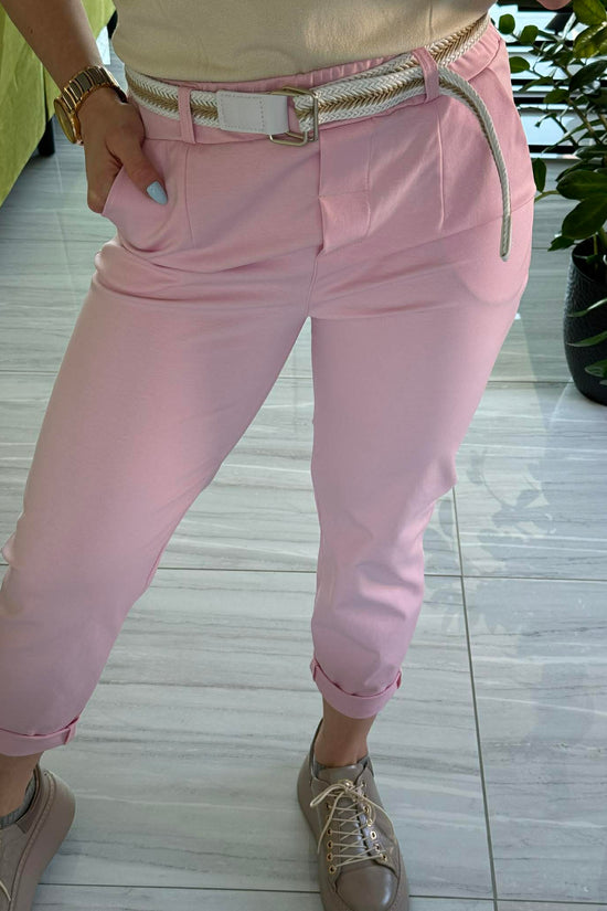 LCK . Gumis derekú laza nadrág. Rózsaszín