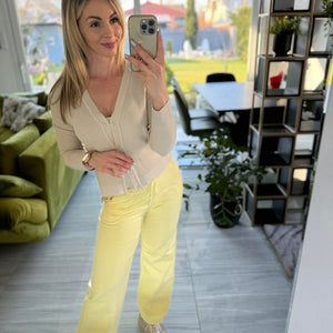 JONA II - Kötött kardigán. Világosbézs