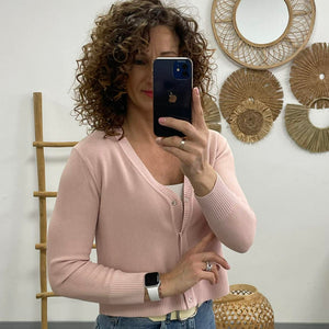 Jona II - Kötött kardigán. Rózsaszín