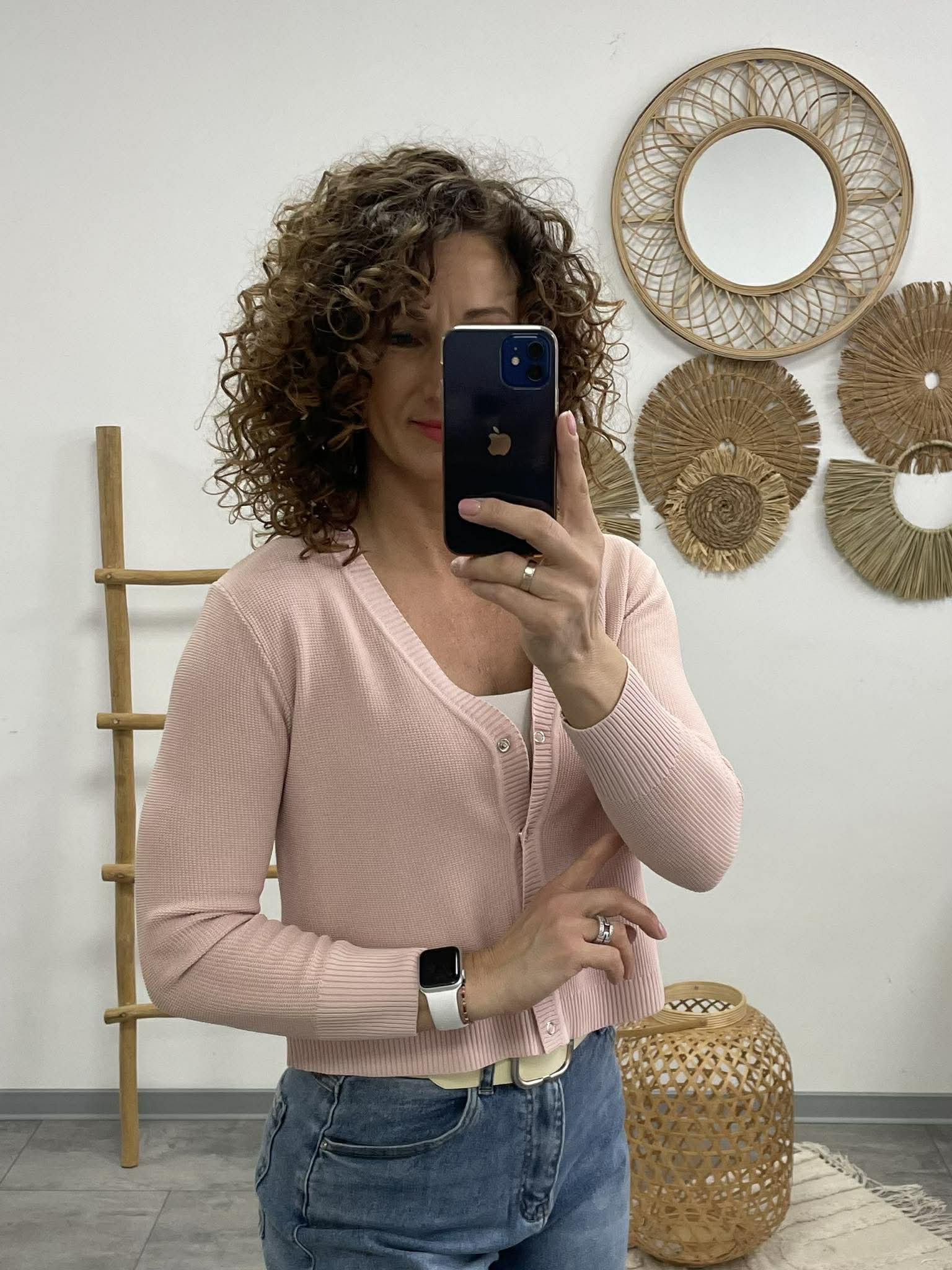 Jona II - Kötött kardigán. Rózsaszín