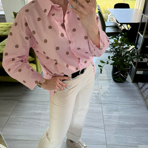 PÖTTY - Vászon ing. Rózsaszín