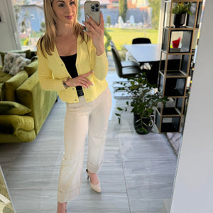 JONA II - Kötött kardigán. Sárga