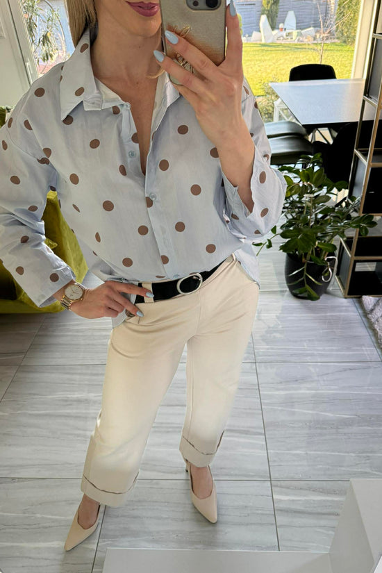 Pötty - Vászon ing. Világoskék