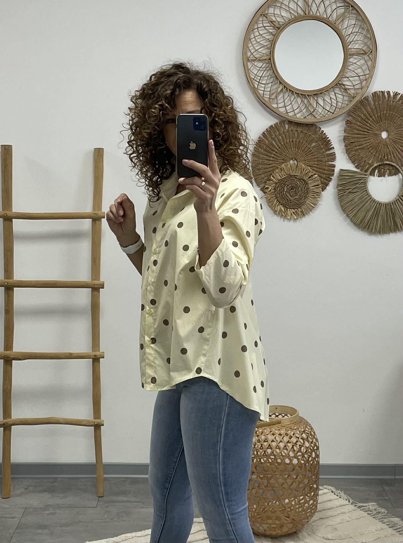 PÖTTY - Vászon ing. Sárga