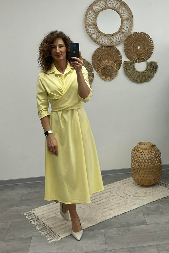 Ircsi - Átkötős ruha. Sárga