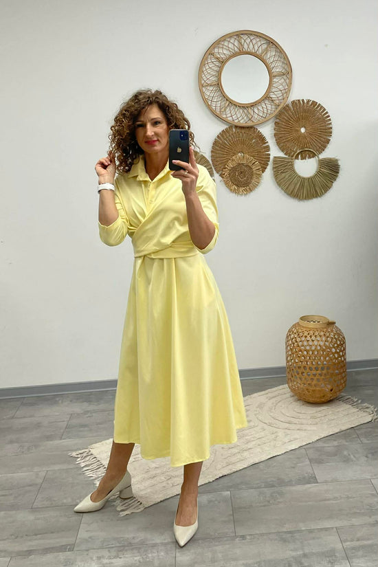 Ircsi - Átkötős ruha. Sárga