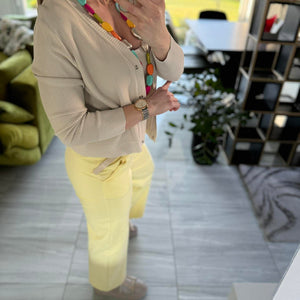 JONA II - Kötött kardigán. Világosbézs