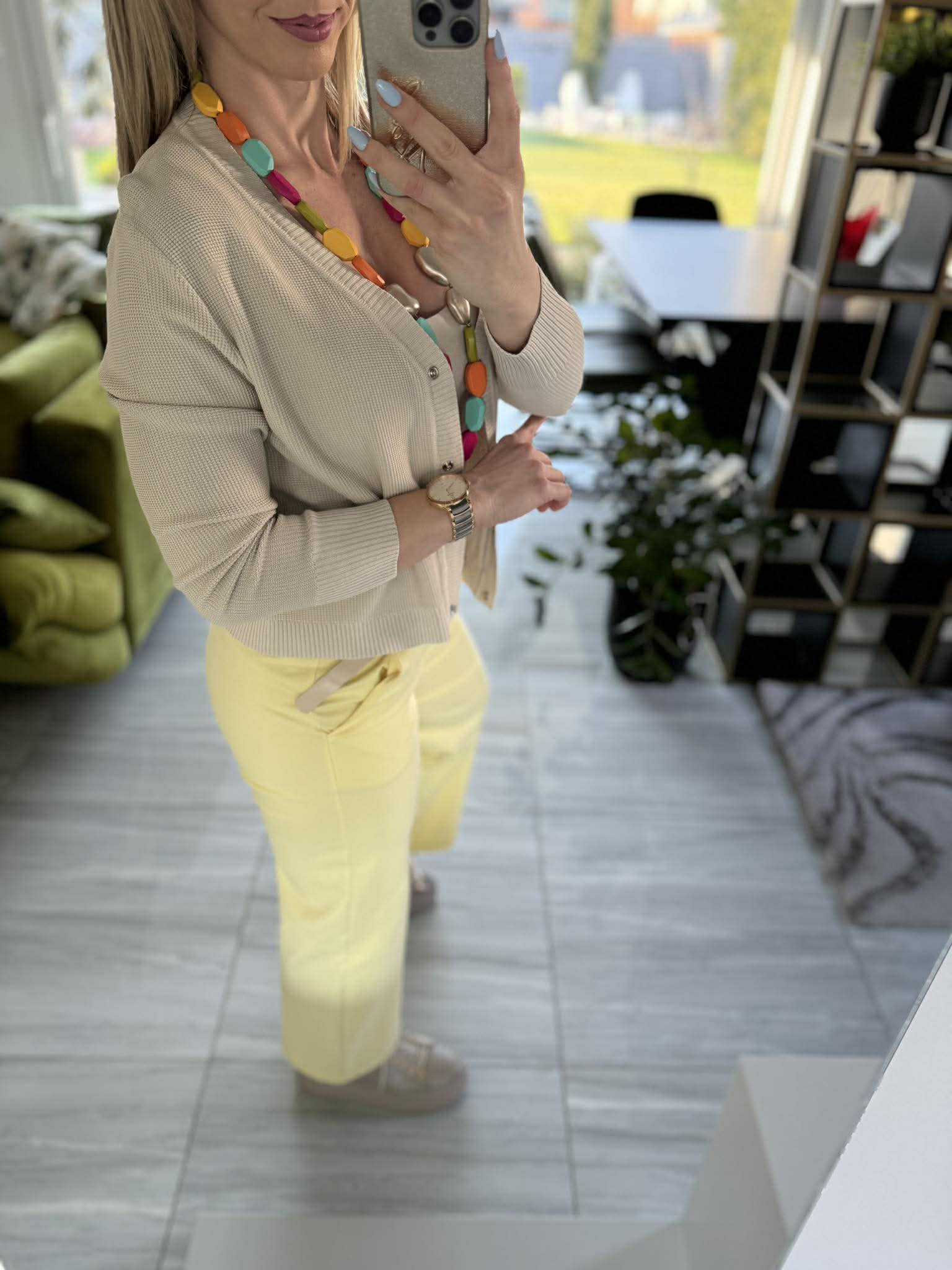 JONA II - Kötött kardigán. Világosbézs