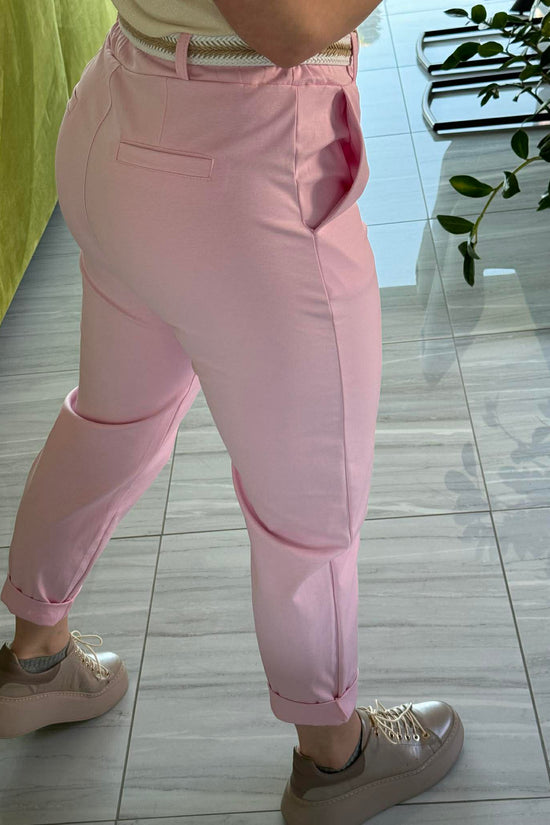 LCK . Gumis derekú laza nadrág. Rózsaszín