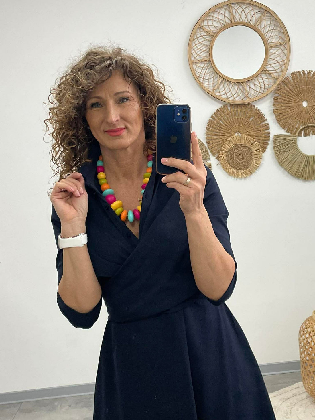 IRCSI - Átkötős ruha. Sötétkék