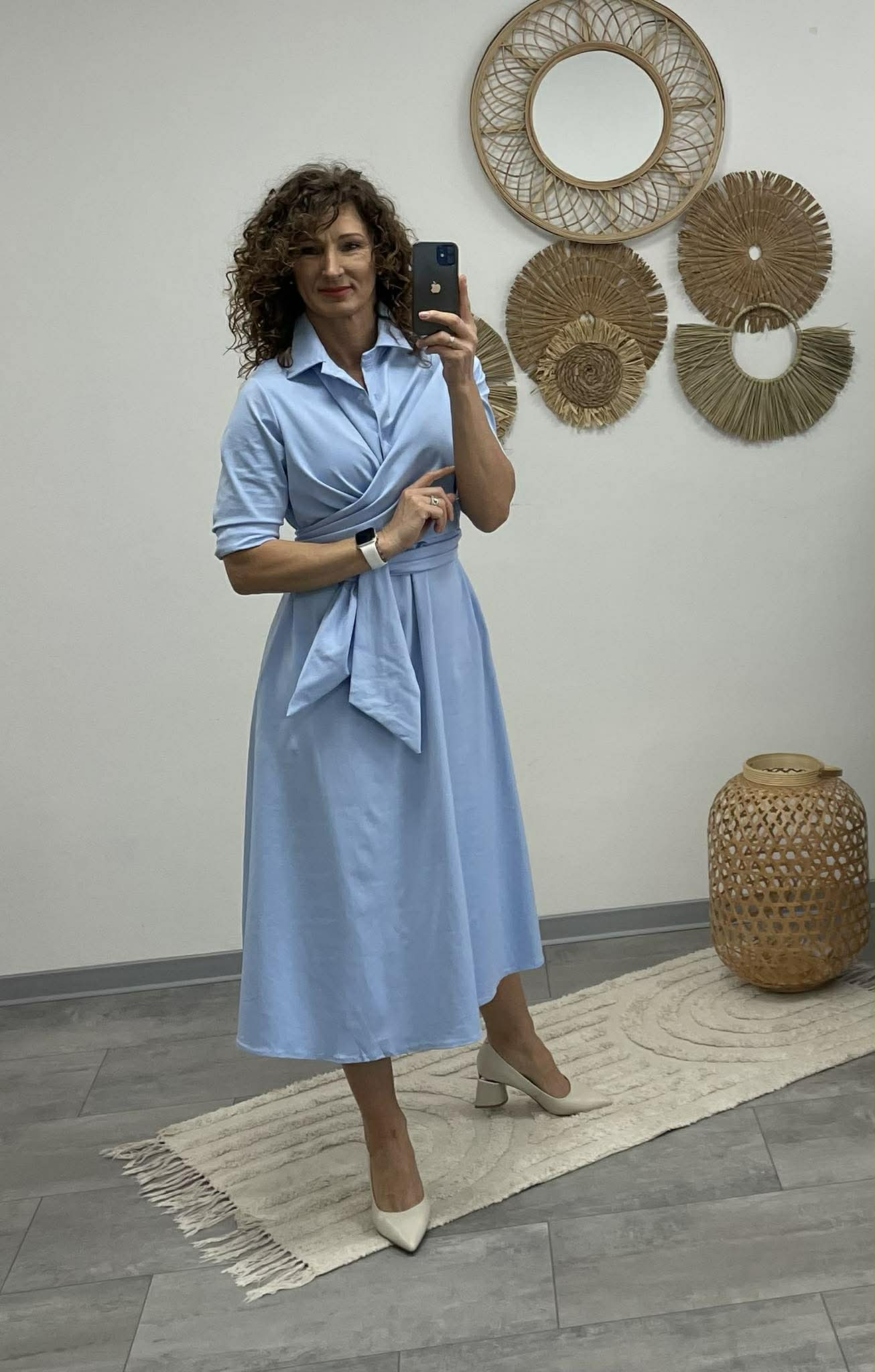 IRCSI - Átkötős ruha. Világos kék