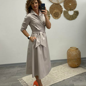 IRCSI - Átkötős ruha. Bézs