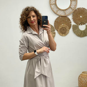 IRCSI - Átkötős ruha. Bézs