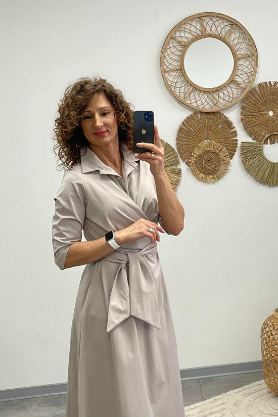 IRCSI - Átkötős ruha. Bézs