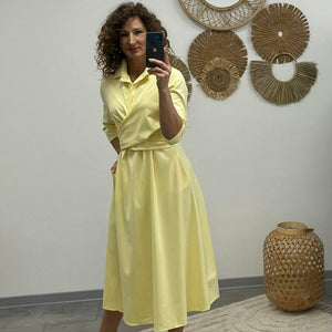 Ircsi - Átkötős ruha. Sárga