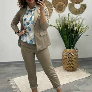 LCK - Gumis derekű nadrág. Mogyoróbarna