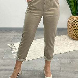 LCK - Gumis derekű nadrág. Mogyoróbarna