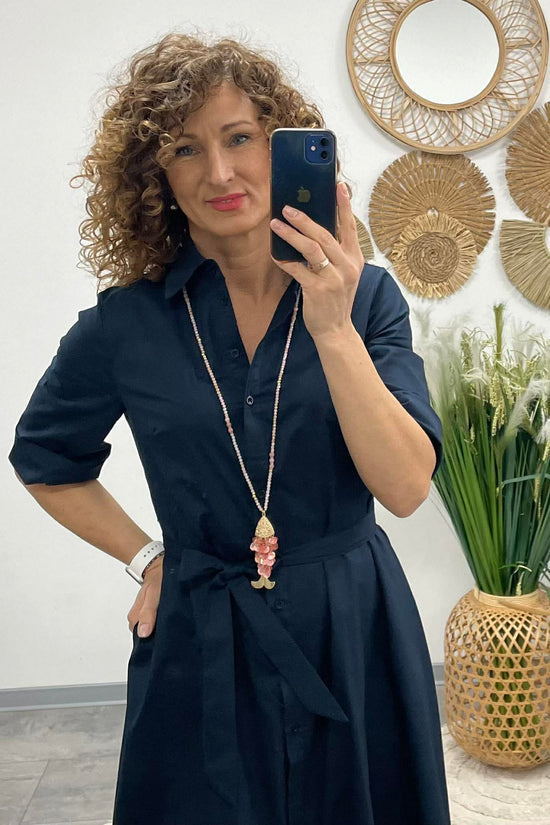 SWEET MISS - Vászon ruha. Sötétkék